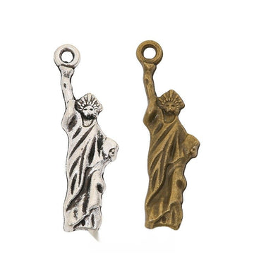 Statue Of Liberty Charm In 2 Metal Finishes For Jewelry Making
