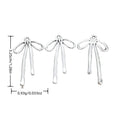 Long Ribbon Bow Alloy Charm in Antique Silver Finish view 1