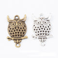 Owl Cabochon Setting Connector Charm Metal Jewelry Making Component view 1