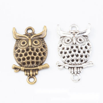 Owl Cabochon Setting Connector Charm Metal Jewelry Making Component