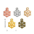 Openwork Snowflake Metal Charm in 5 Distinct Finishes for Jewelry Making view 1