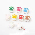 Paw Print Large Hole Bead in Nine Enamel Color Options view 1