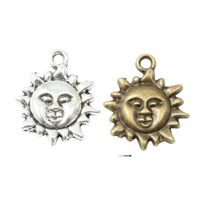 Sun Face metal component, front grouping showing the available finishes.