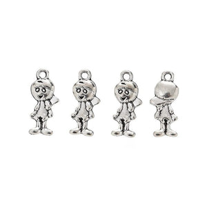 Hat Girl Detailed Metal Charm in 1 Finish for Crafting