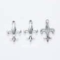 Fleur De Lis Charm in Antique Silver for Jewelry Making view 1
