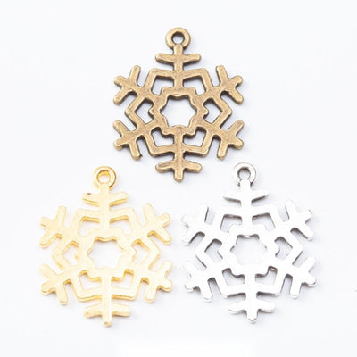Openwork Snowflake Charm front product view