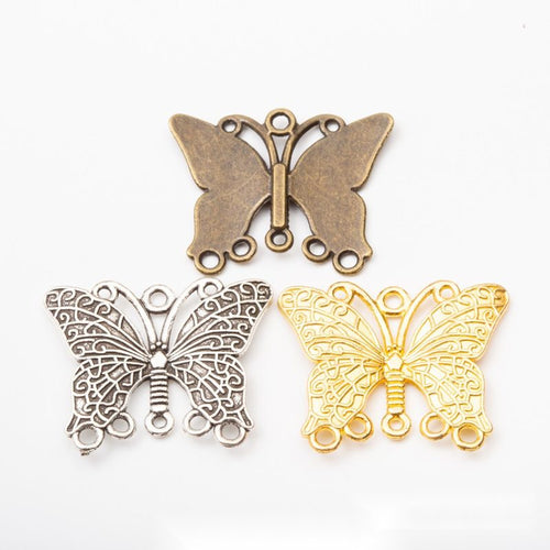 Overview of the butterfly chandelier connector in the available metal finishes