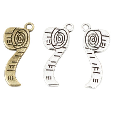 Vintage Tape Measure Charm in 2 Finishes for DIY Jewelry Making