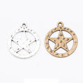 Star Medallion Metal Charm 2 Finish Options Craft Supply view 1