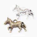 Running Zebra Charm Metal Jewelry Making Component view 1
