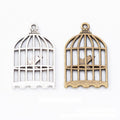 Rectangular Birdcage Openwork Metal Charm Pendant Jewelry Making Component view 1