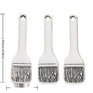 Paintbrush Charm in 1 Metal Finish for Jewelry Making