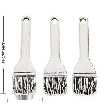Paintbrush Charm in 1 Metal Finish for Jewelry Making