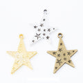 Cutout Star Metal Charm in 3 Distinct Finishes for Jewelry Making view 1