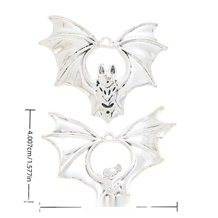 Skull Bat Vintage Metal Charm Pendant for Jewelry Making