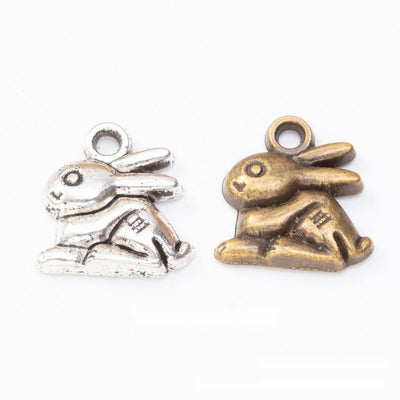 Sitting Rabbit Charm front product view