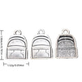 Pocketed Backpack Metal Charm Pendant in 1 Finish for DIY Jewelry view 1