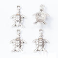 Segmented Shell Sea Turtle Charm in 1 Finish for Jewelry Making view 1
