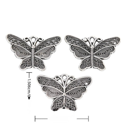 Wide Filigree Butterfly components shown from the front in all pictured options