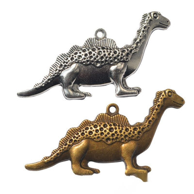 Product photo 1 of the long neck dinosaur charm highlighting its long-neck dinosaur silhouette with textured body