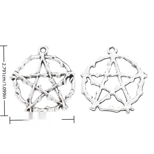 Open pentagram circle charms shown in product image 1