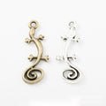 Vintage Curled Gecko Charms in Multiple Finishes for Jewelry Making view 1