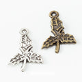 Maple Leaf-Shaped Metal Charm Pendants in 2 Finishes view 1