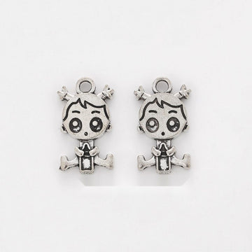 Cartoon Girl Charm In 1 Metal Finish For Jewelry Making