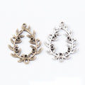 Ornate Teardrop Leaf Double-Loop Metal Connectors Jewelry Components view 1