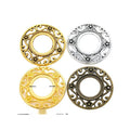 Round Filigree Cabochon Bezel Charms in Four Finishes view 1
