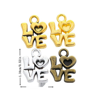 LOVE Letter Double Loop Connectors in Four Metallic Finishes