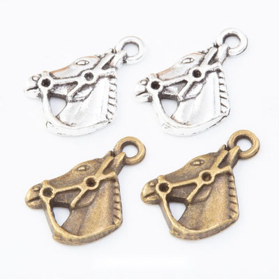 Horse Head metal component, front grouping showing the available finishes.