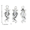 Dancing Skeleton Alloy Charm in Antique Silver Finish view 1