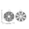 Yin Yang Coin Metal Charms in Antique Silver Finish view 1