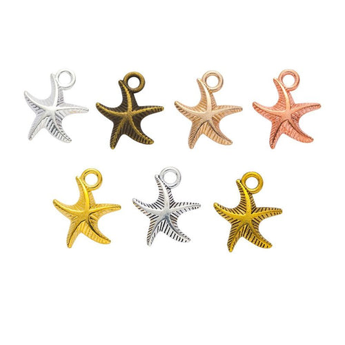 Curved Starfish shown in the available metal finishes