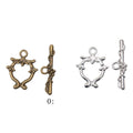 Floral Leaf Toggle Clasp Set in 2 Pictured Finishes view 1