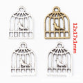 Bird Cage Charm in 2 Metal Finishes for Jewelry Making view 1