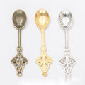 Ornate Miniature Spoon Charm in Multiple Metal Finishes for Jewelry Making view 1