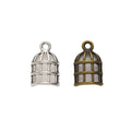 Domed Birdcage Metal Charms in Antique Bronze and Silver view 1