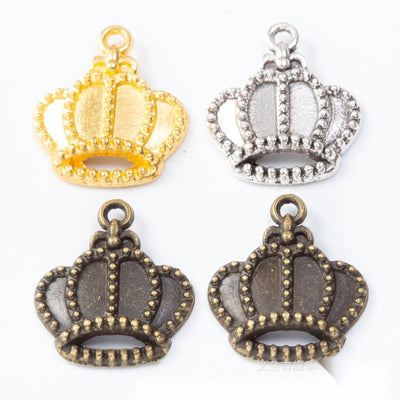 Beaded Crown Charm front product view