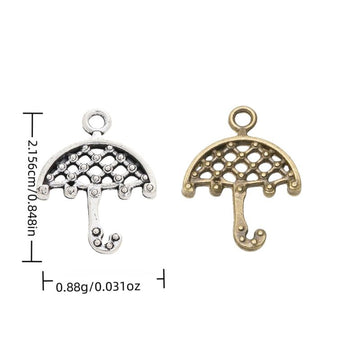 Lattice Umbrella Charm Metal Jewelry Making Component