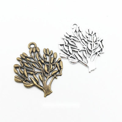Openwork Branching Tree metal pieces shown in the available finishes.