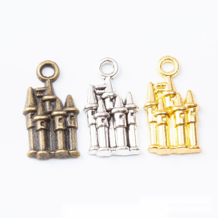 Vintage Tall House Charms in Multiple Finishes for Jewelry Making