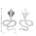 Cobra Snake Vintage Metal Charm Pendant for Jewelry Making view 1