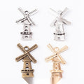 Windmill Charms in Three Contrasting Metal Finishes view 1