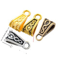 Openwork Pinch Bail Pendant Clasps in Four Metal Finishes view 1