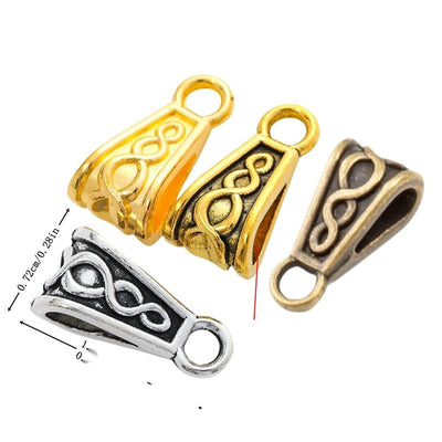 Front and finish comparison of openwork pinch bail