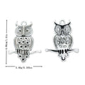 Vintage Style Metal Perched Owl Charm in 1 Metal Finish view 1