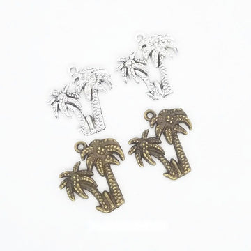 Vintage Palm Tree Charms in Multiple Finishes for Jewelry Making