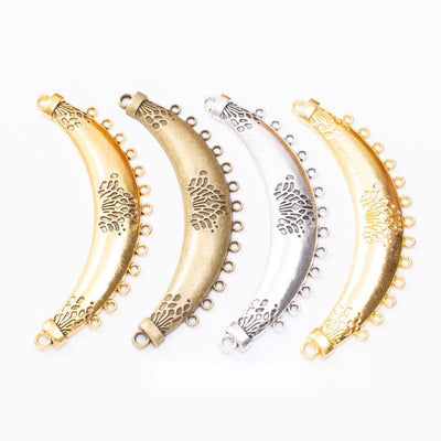 Curved Multi-Loop Connector grouped finish options on a white background